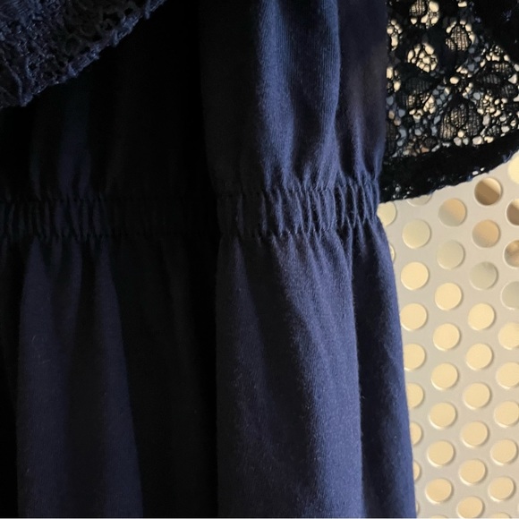 Roxy Minidress Size Small Navy Blue Lace effect layered top - Picture 6 of 8